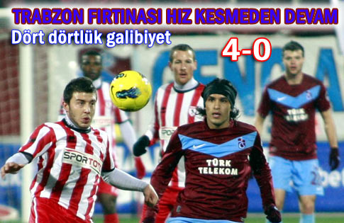 TRABZON ÜST ÜSTE 4. GALİBİYETİNİ ALDI