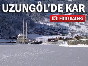 Uzungölde seyretmeye değer kar manzarası