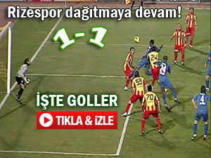 Rizespor İzmirde 2 puan daha bıraktı