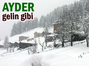 Ayderde kar kalınlığı bir metreye yaklaşıyor