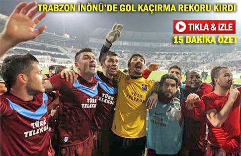 Trabzon istanbulda gol kaçırma rekoru kırdı