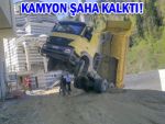 Hemşinde şaha kalkan kamyon korkuttu!