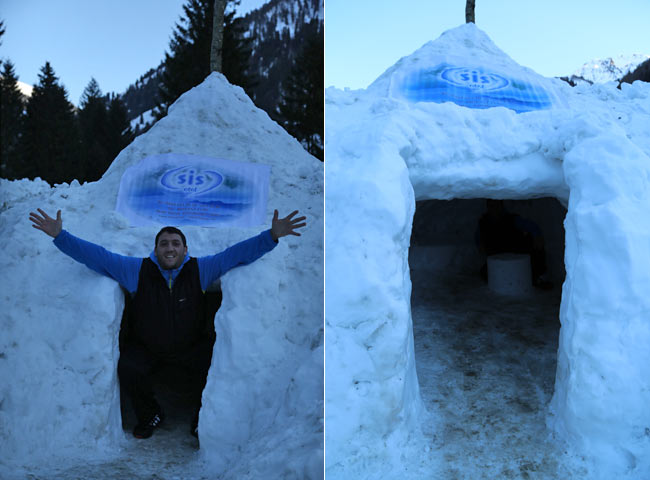 ayder girisinde kardan eskimo evi